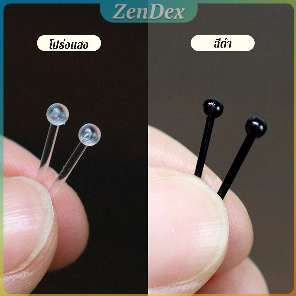 ZD ก้านต่างหูพลาสติก ชุดแท่งหูพลาสติกป้องกันการแพ้ รูปที่ 3