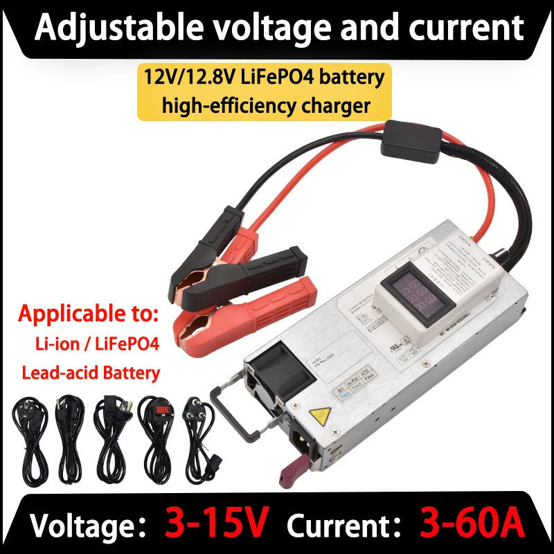 3-15V 3-60A 12V 60A ชาร์จ 14.6V 20A 40A 60A 12.6V 20A 40A 60A แบตเตอรี่ลิเธียม Polymer สําหรับ LiFeP