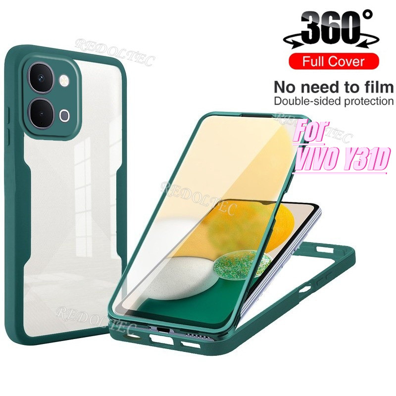 360 คลุมทั้งหมดกรณี VIVO Y31D กันกระแทกอะคริลิคใสด้านหน้าด้านหลังสองด้านป้องกัน Hard เคสโทรศัพท์ VIVOY31D