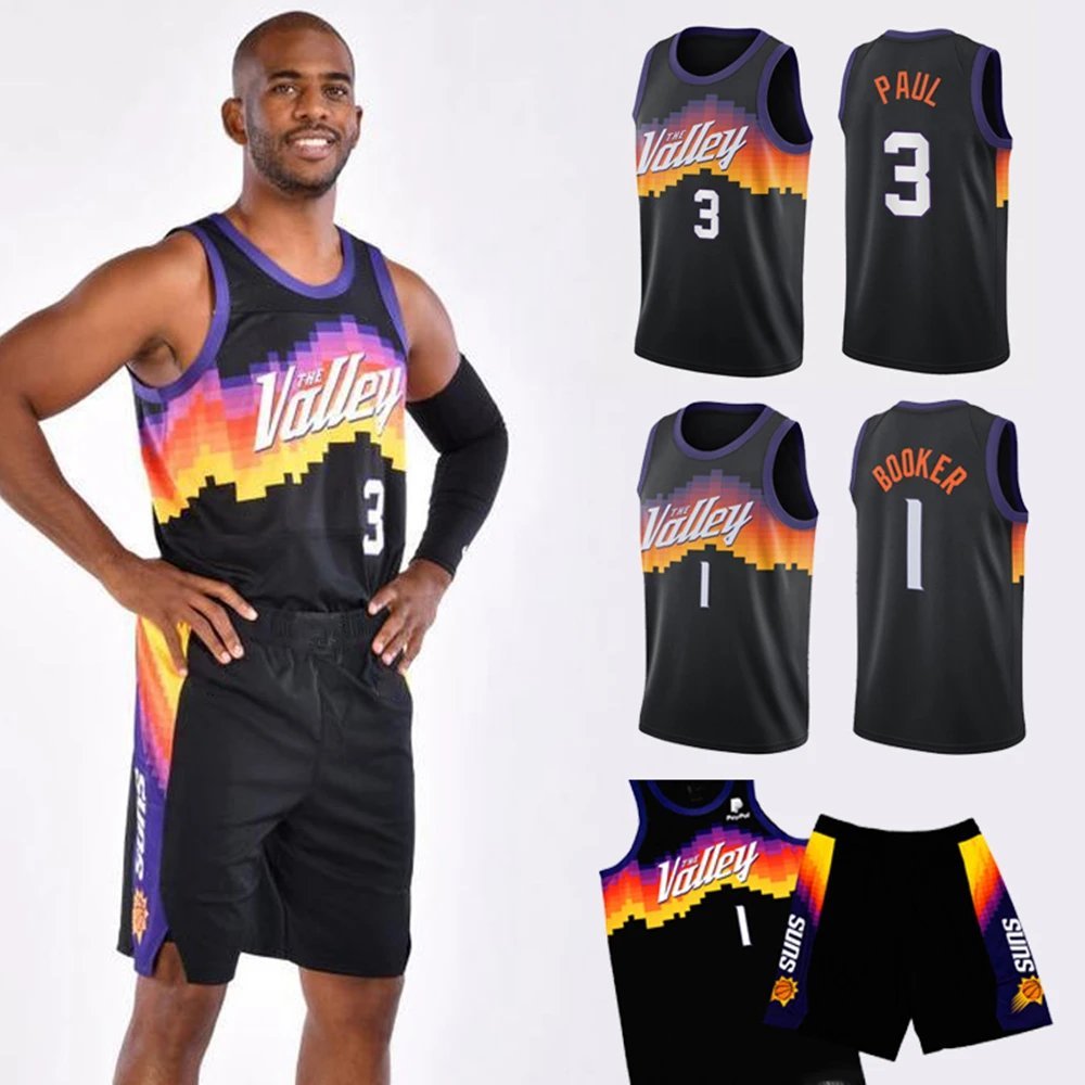 Hot Press Version Sun Team City Version No. 1 Booker Jersey No. 3 พอล เบอร์ 22 Ayton 13 Nash Retro S
