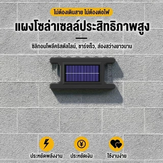 12LED ไฟโซล่าเซลล์ โคมไฟติดผนัง พลังงานแสงอาทิตย์ สำหรับกลางแจ้ง สําหรับตกแต่งสวน ระเบียงSolar light
