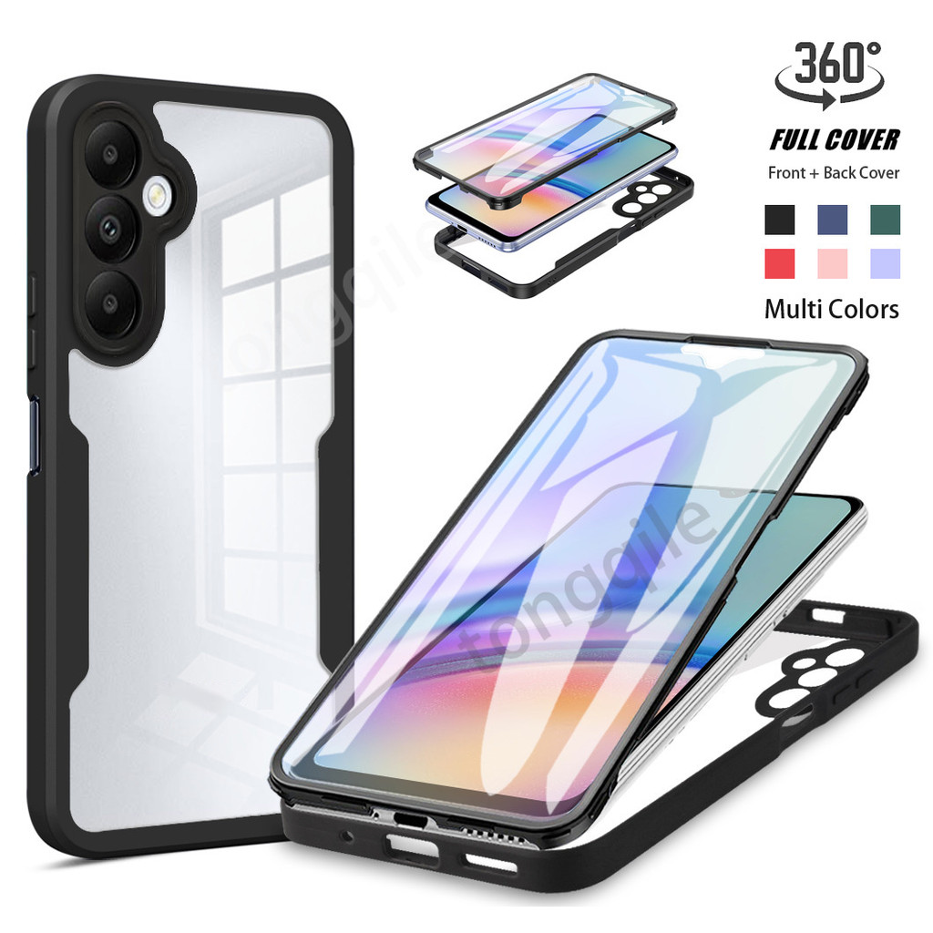 สําหรับ Samsung Galaxy A27 A57 A37 A17 A07 5G 4G 2026 เคสโทรศัพท์ 360 คลุมทั้งหมดใสกันกระแทกด้านหน้า Soft TPU กลับ Hard PC Full Body All Include