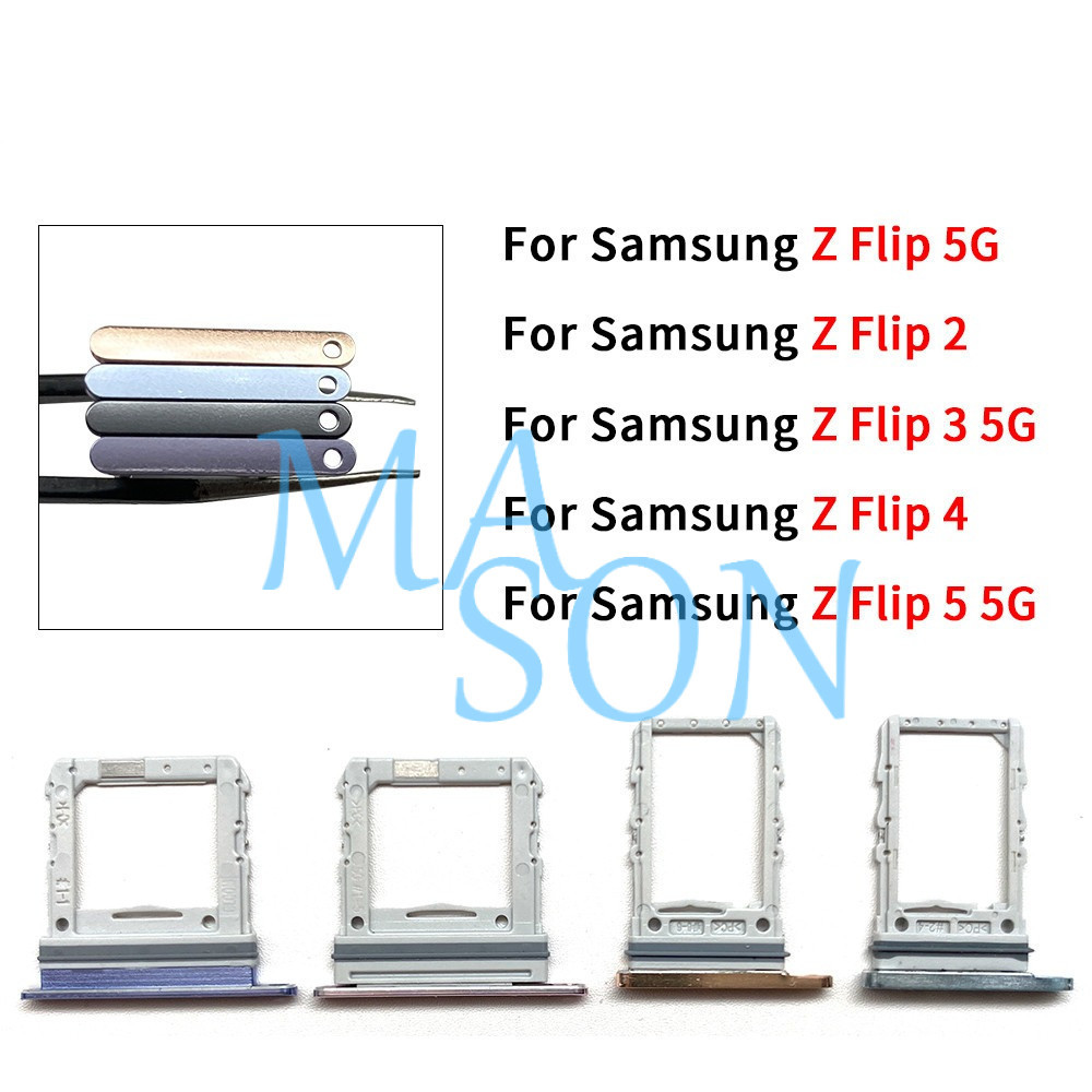 SAMSUNG ใหม่ซิมการ์ดถาดใส่สําหรับSamsung Z Flip 2 3 4 5 5Gอะไหล่