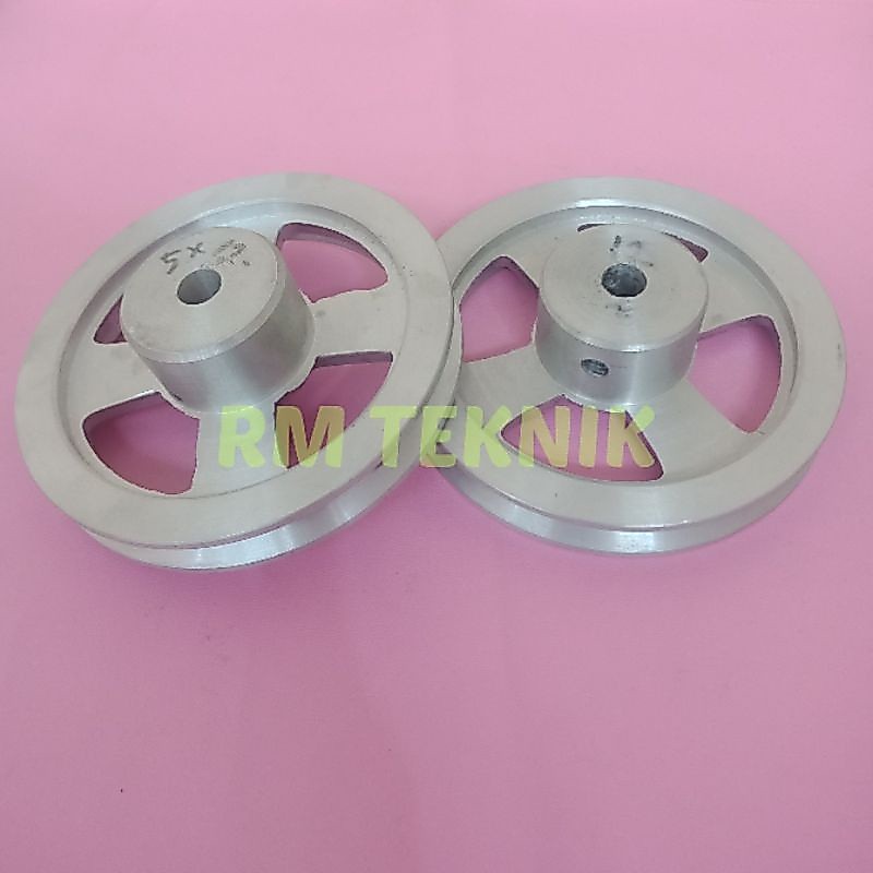 Pulley Pulley A1 - เพลา 5 นิ้ว 12 mm one line vanbelt Pulley อะลูมิเนียม