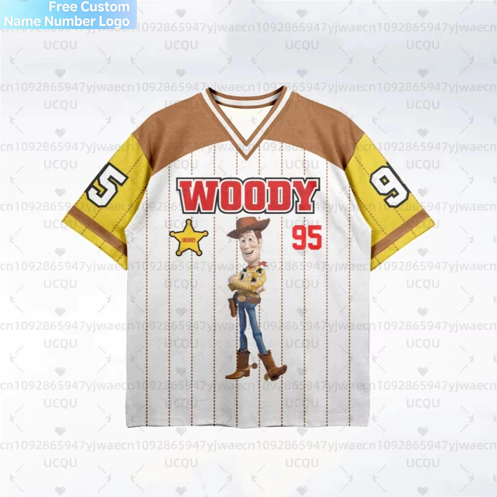 การปรับแต่งฟรี 2026 ใหม่ Disney AnimatedToy Story Buzz Lightyear คอสเพลย์ Jersey ชุดเบสบอลขนาดใหญ่เด็ก/ผู้ใหญ่ Jersey คู่ชุดนอน Q0BR