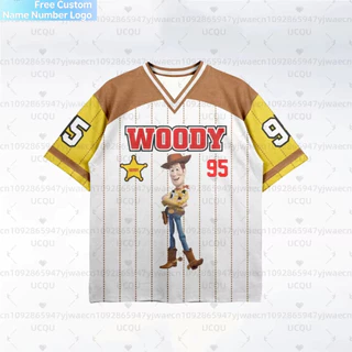 การปรับแต่งฟรี 2026 ใหม่ Disney AnimatedToy Story Buzz Lightyear คอสเพลย์ Jersey ชุดเบสบอลขนาดใหญ่เด็ก/ผู้ใหญ่ Jersey คู่ชุดนอน Q0BR