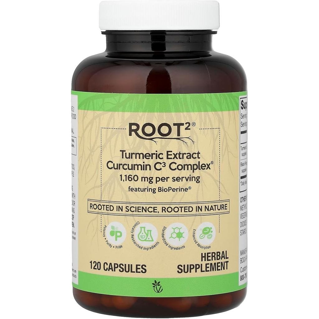 Vitacost Root2®, Curcumin C3 Complex®, 120 แคปซูล