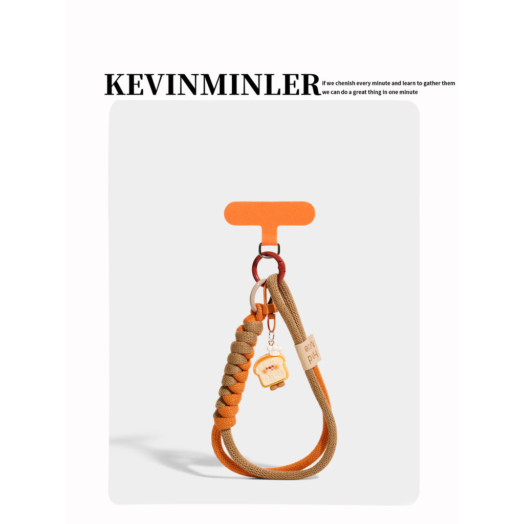 ️ KEVINMINLER Original Toast Bread โทรศัพท์มือถือ Lanyard กระเป๋าจี้พวงกุญแจ High-End เครื่องประดับร