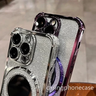เคสโทรศัพท์สําหรับOPPO Reno 16 15 14 Pro 16F 15F 14F Reno16 Reno15 Reno14 5G 2026 ขอบชุบGlitter Blingปลอกนุ่มป้องกันโปร่งใสClear Bracketฝาครอบป้องกัน