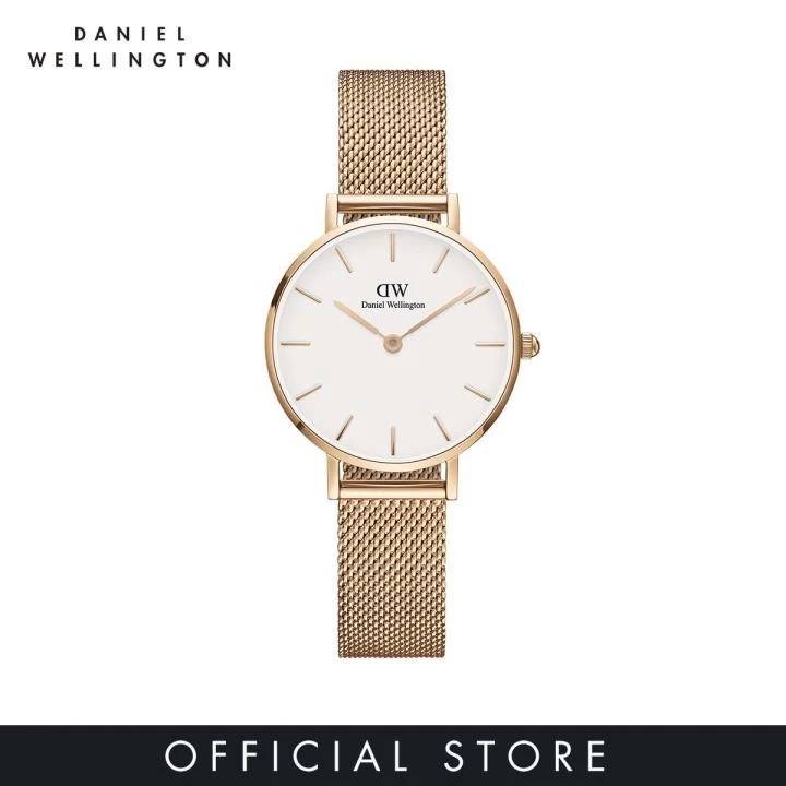 Daniel Wellington นาฬิกาข้อมือ Petite Melrose RG White 28มม สีโรสโกลด์