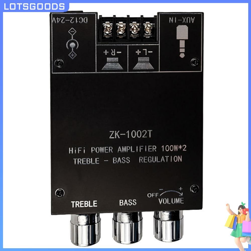 [จัดส่งในพื้นที่] ZK-1002T Bluetooth-Compatible Amplifier HIFI 2.0 Channel 100Wx2 Audio Module Kit