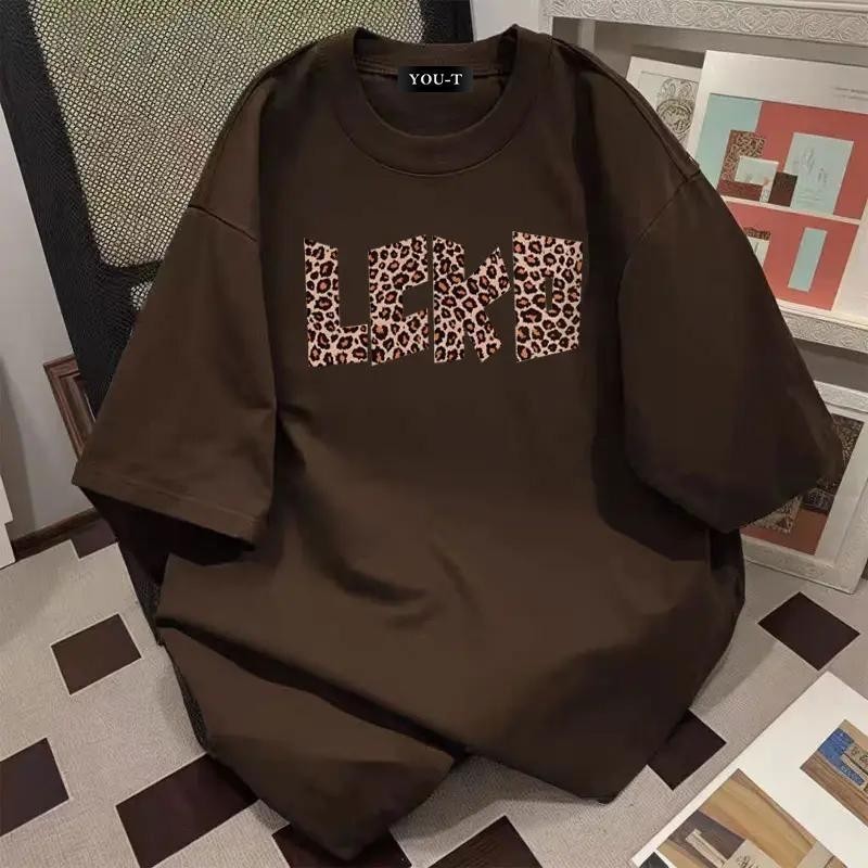 yout-trend🔥 พร้อมส่ง ผู้หญิง เสื้อยืด oversize สไตล์เกาหลี ผ้าฝ้ายแท้ใส่สบาย ไม่แตกเมื่อซัก LCKD