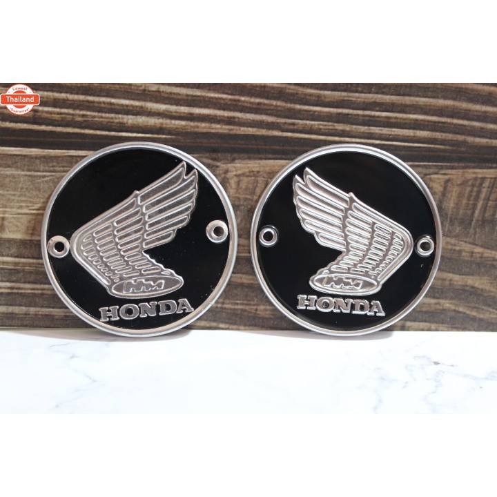 โลโก้yearกนก Honda c95 cd125 สีดำ งานอลูมิเนียม