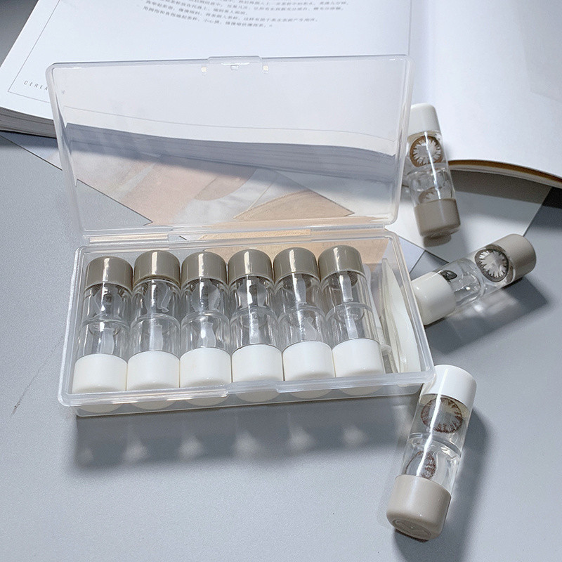 Rgp Double-Headed Box Multi-Frame Hard Lens Case Portable Cosmetic Eye Box กล่องเก็บคอนแทคเลนส์กล่อง