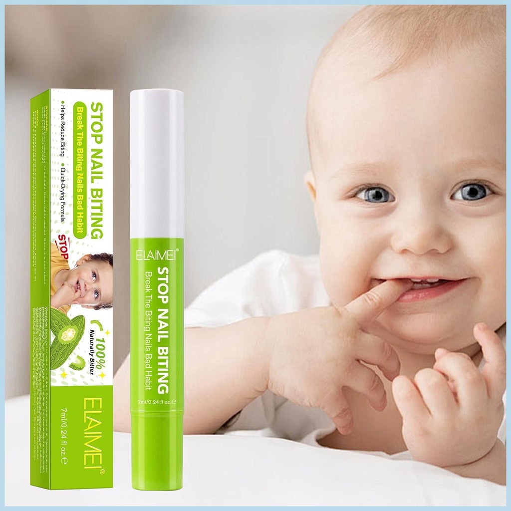 การป้องกันการกัดเล็บ 7ml ป้องกันเล็บกัดปากกาคลิก Natural Stop Sucking Habit แบบพกพาสุขภาพ wonddekth