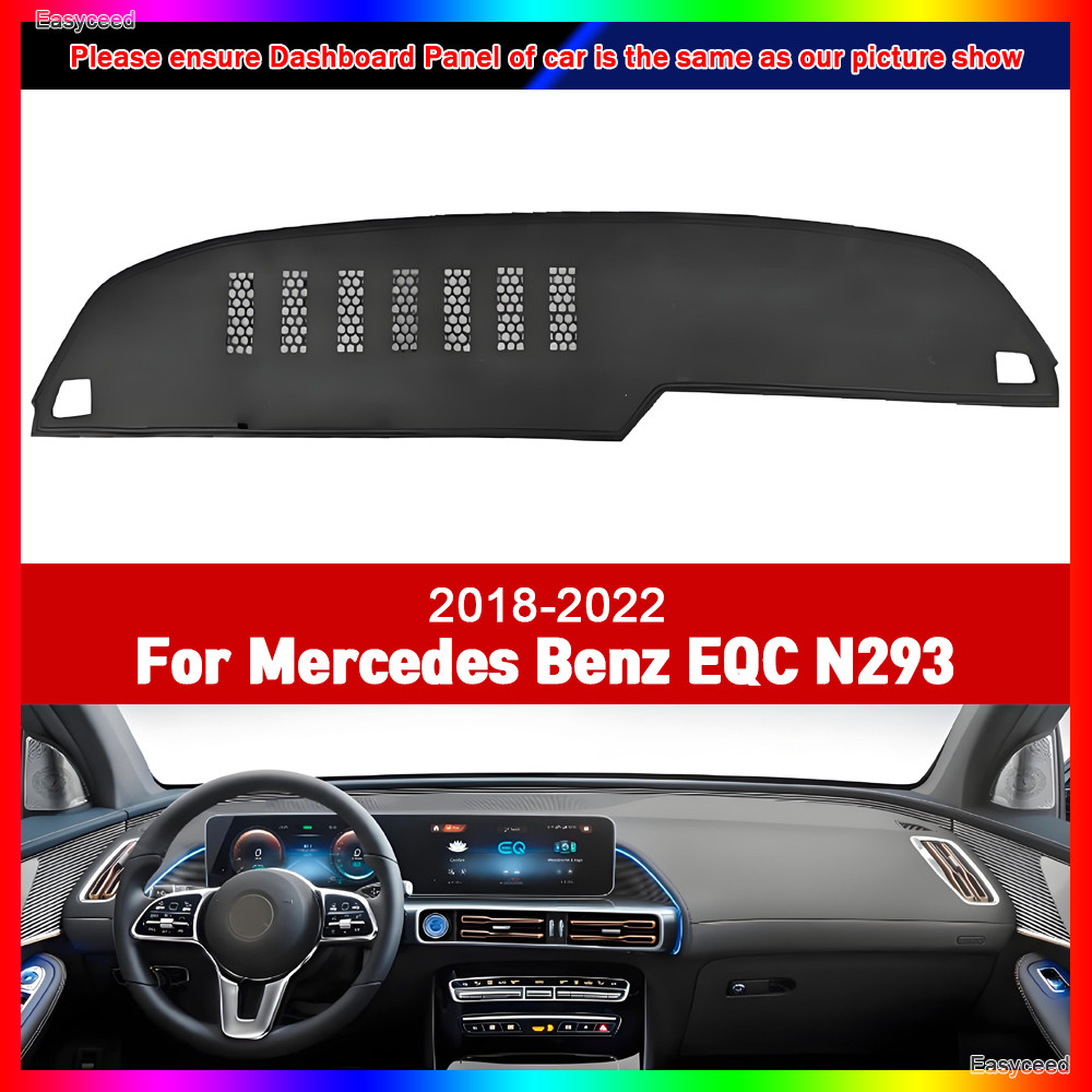 สําหรับ Mercedes Benz EQC 400 350 N293 EQC400 2018 2019-2022 Suede Dashmat Dash Mat ฝาครอบ Dashboard