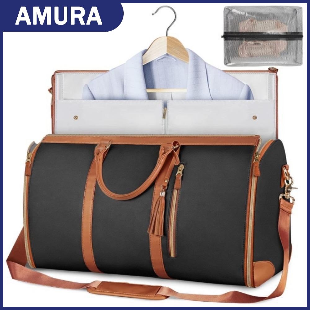 AMURA Dress Suit กระเป๋าเดินทาง, กระเป๋า Duffle กันน้ํา, พกพาสะดวก กระเป๋าเดินทางธุรกิจพับได้ขนาดใหญ่ Gym