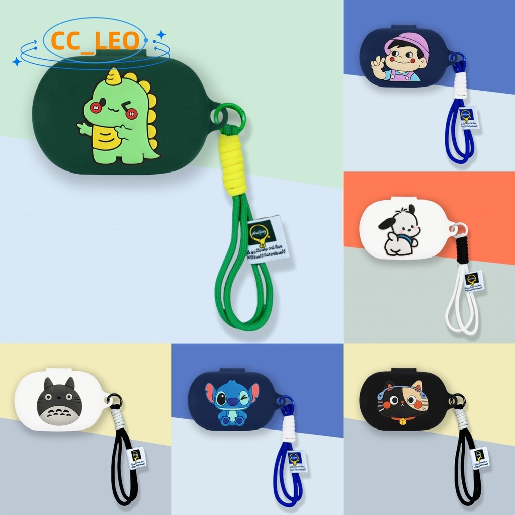 for Anker Soundcore V30i Case Cute Cat Pochacco Lanyard Pendant Silicone Soft Case Suitable for Soun
