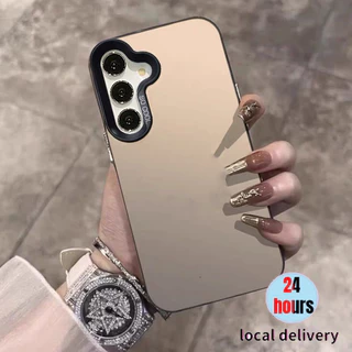 เคสโทรศัพท์ IMD สุดหรูสำหรับ Samsung a57 A37 A56 A17 A07 A36 5G A55 A16 A06 A22 A05S A26 A35 4G ฝาหลังแบบด้านกันกระแทก