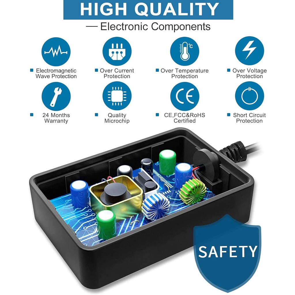 PwrON 12V AC to DC Adapter สําหรับ Mamaroo รุ่น Baby Swing สายไฟใช้งานร่วมกับ 4 moms mamaRoo 4 ที่นั