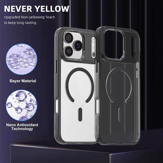 เคส ขอบสี PC ใส สำหรับ iPHONE 17 Air 17Pro 17Promax เคสชาร์ได้ สำหรับ ไอโฟน 11,12,13,14,15 Pro Plus Promax 16 16Promax