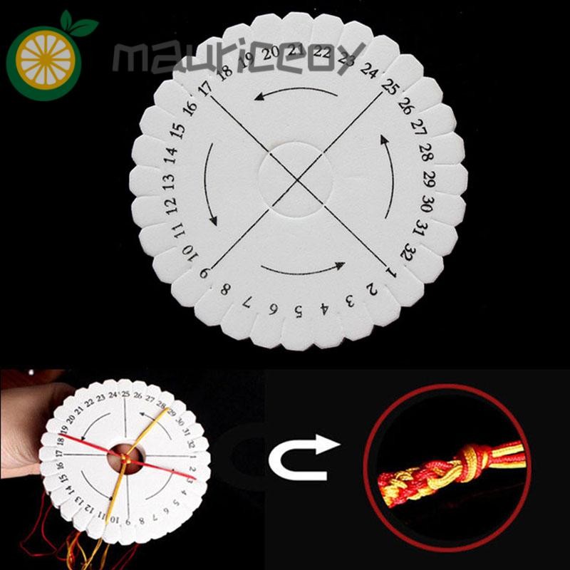 MAURICEOYA เครื่องมือทําด้วยมือ DIY Braiding Disc/Disk Kumihimo กระดานออกแบบเครื่องประดับทรงกลมและสี