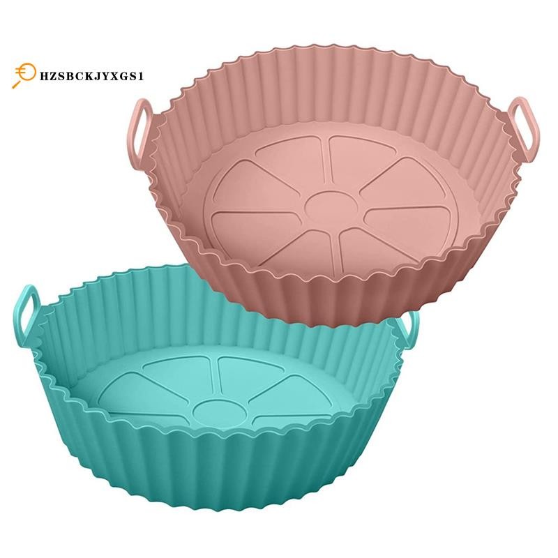 Air Fryer หม้อซิลิโคน Air Fryer ซิลิโคน Liners หม้อซิลิโคนรอบ Air Fryer ตะกร้าอุปกรณ์เสริม, เหมาะกับ