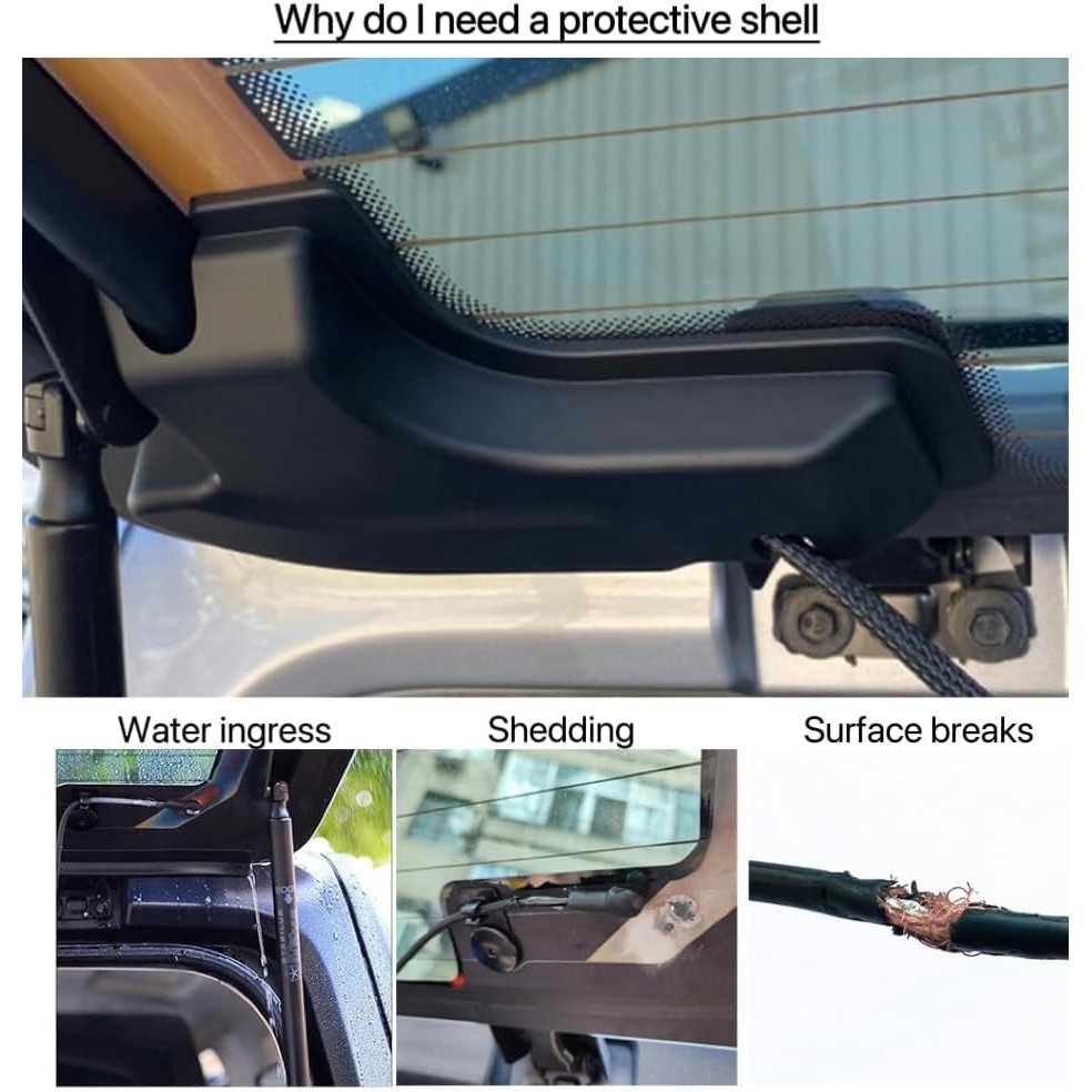 ฝาครอบสายเคเบิล Defogger ด้านหลังใช้งานร่วมกับ Jeep Wrangler JL 2018-2024 และ 4XE WWJI