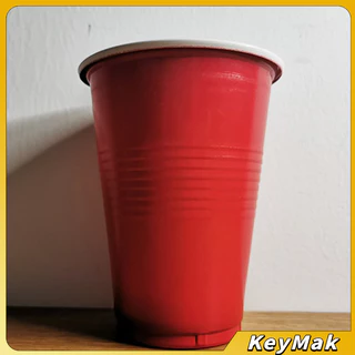 KeyMak แก้วพลาสติกใช้แล้วทิ้ง แก้วเหล้า งานเลี้ยง สีแดง หลายสี สามารถเลือกตามจำนวนที่ต้องการใช้งาน มีขนาด 16 oz/2 oz
