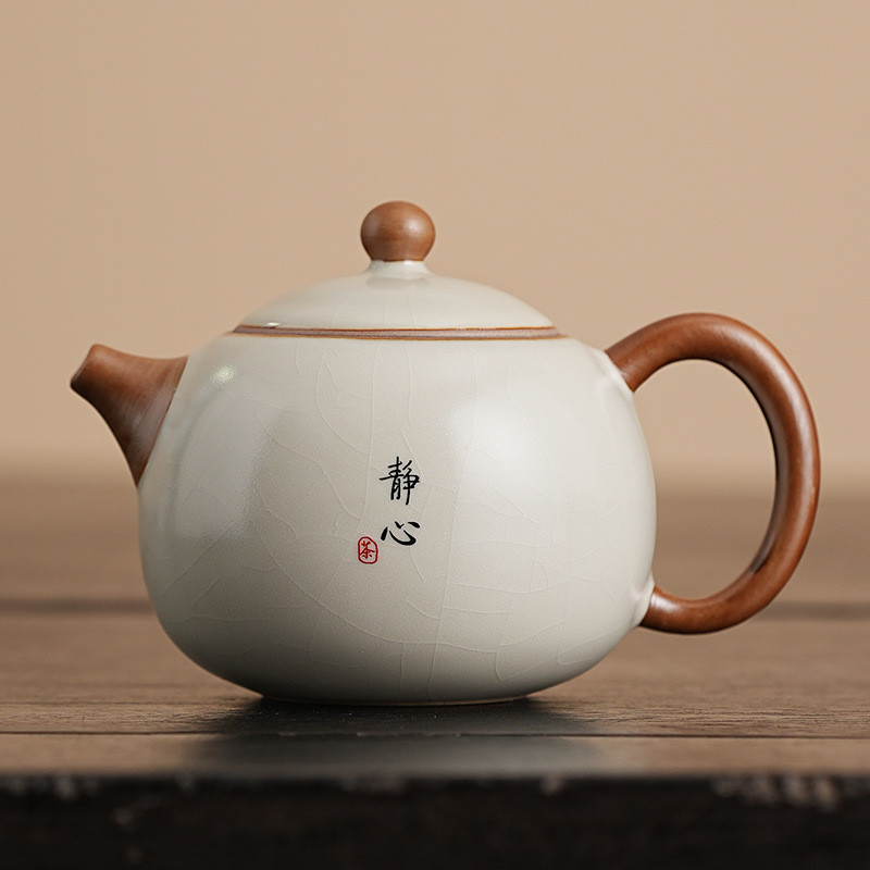 Ru เตาเผาเปิด Slice Xishi หม้อ Kung Fu กาน้ําชาหม้อเดียวกาน้ําชาในครัวเรือน 2024 สไตล์ใหม่ในครัวเรือ