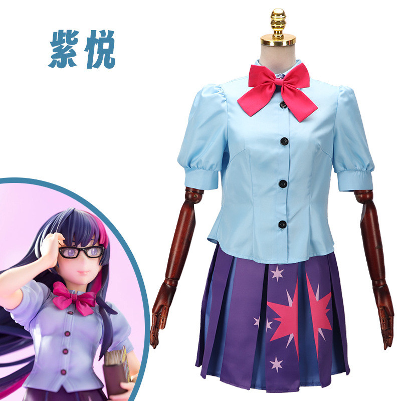 小马宝 紫 人制服 角色 ปลอมตัวทดสอบ装 My Little Pony: Friendship is Magic Twilight Sparkle ชุดคอสเพลย์ 1G3O