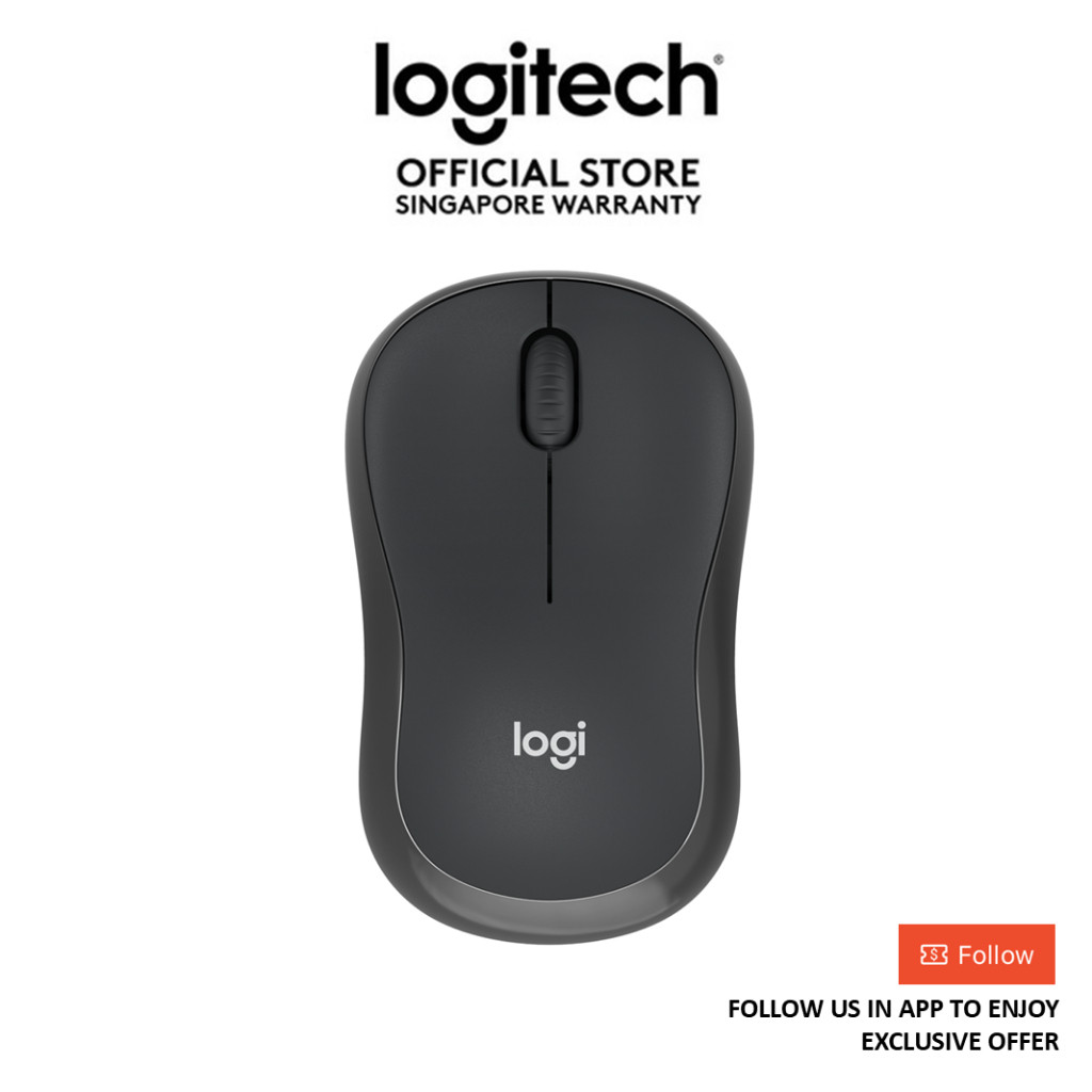 Logitech M241 เมาส์บลูทูธเงียบ Graphite Less Noise More Focus อายุการใช้งานแบตเตอรี่ยาวนาน