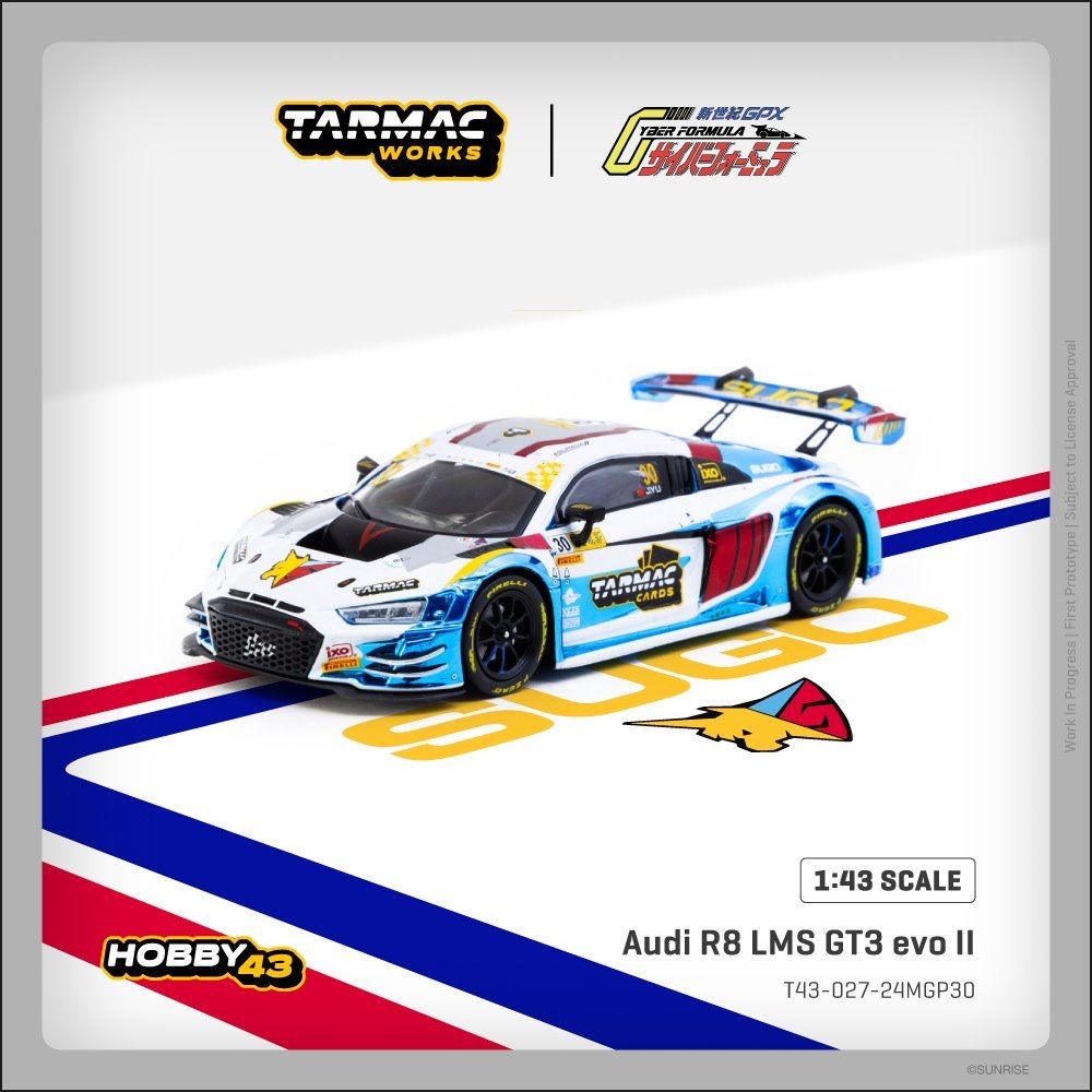 TW 1: 43 Audi Audi R8 LMS GT3 evo II มาเก๊า 2024 FIA GT โมเดลรถโลหะผสม