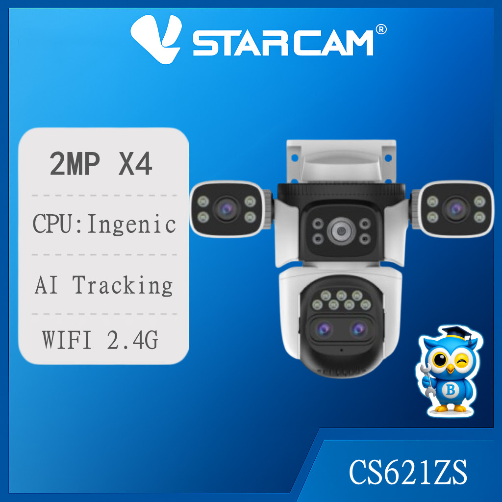 Vstarcam CS621ZS  [4 เลนส์กล้อง] กล้องวงจรปิด IP Camera ความละเอียด 2MP X4เก่งซูม 10X