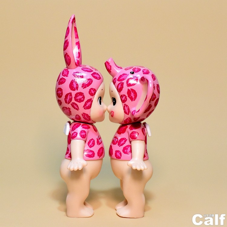 Sonny Cupid Angel Doll Artist Series Rabbit Elephant Kiss Mark Leopard Print Figure Jewelry