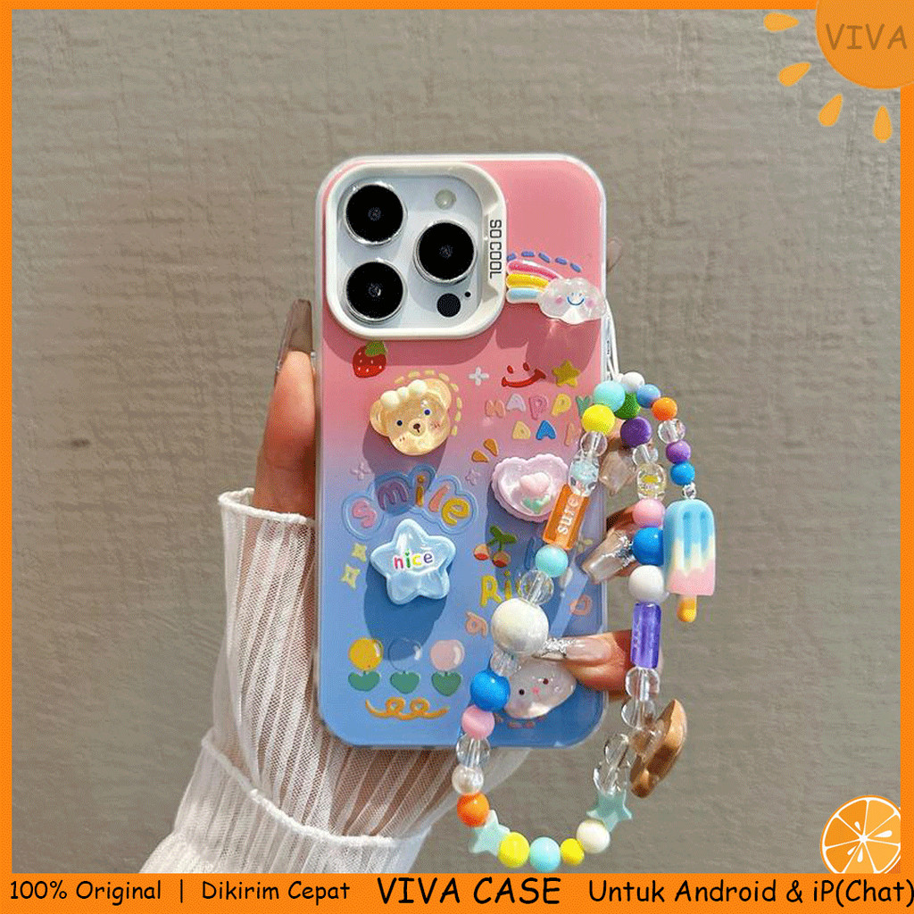 ✨เคส+โซ่✨ล่าสุดOPPOกรณี3Dยิ้มเคสโทรศัพท์สําหรับOPPO A1K/A3X/A3 PRO/A15/A15S/A35/A16/A55/A54/A16K/A16