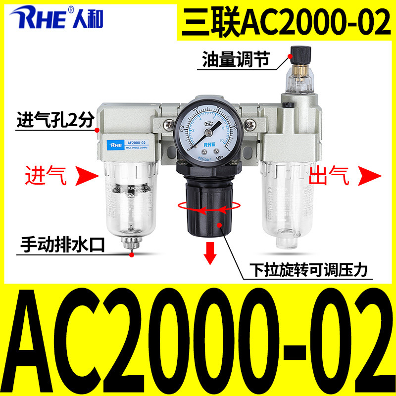 AF4000-04 กรองอากาศ AL เครื่องแยกน้ําน้ํามัน AC2000-02 3000-03 4000-04AR