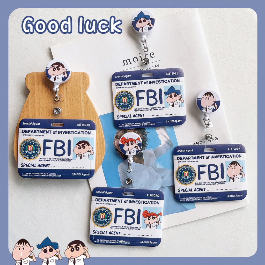 เครยอนชินจัง ที่ใส่บัตรนักเรียน/อาหาร/รถบัส/รหัส พร้อมชุดบัตรป้องกัน สําหรับวิทยาเขตและสํานักงาน