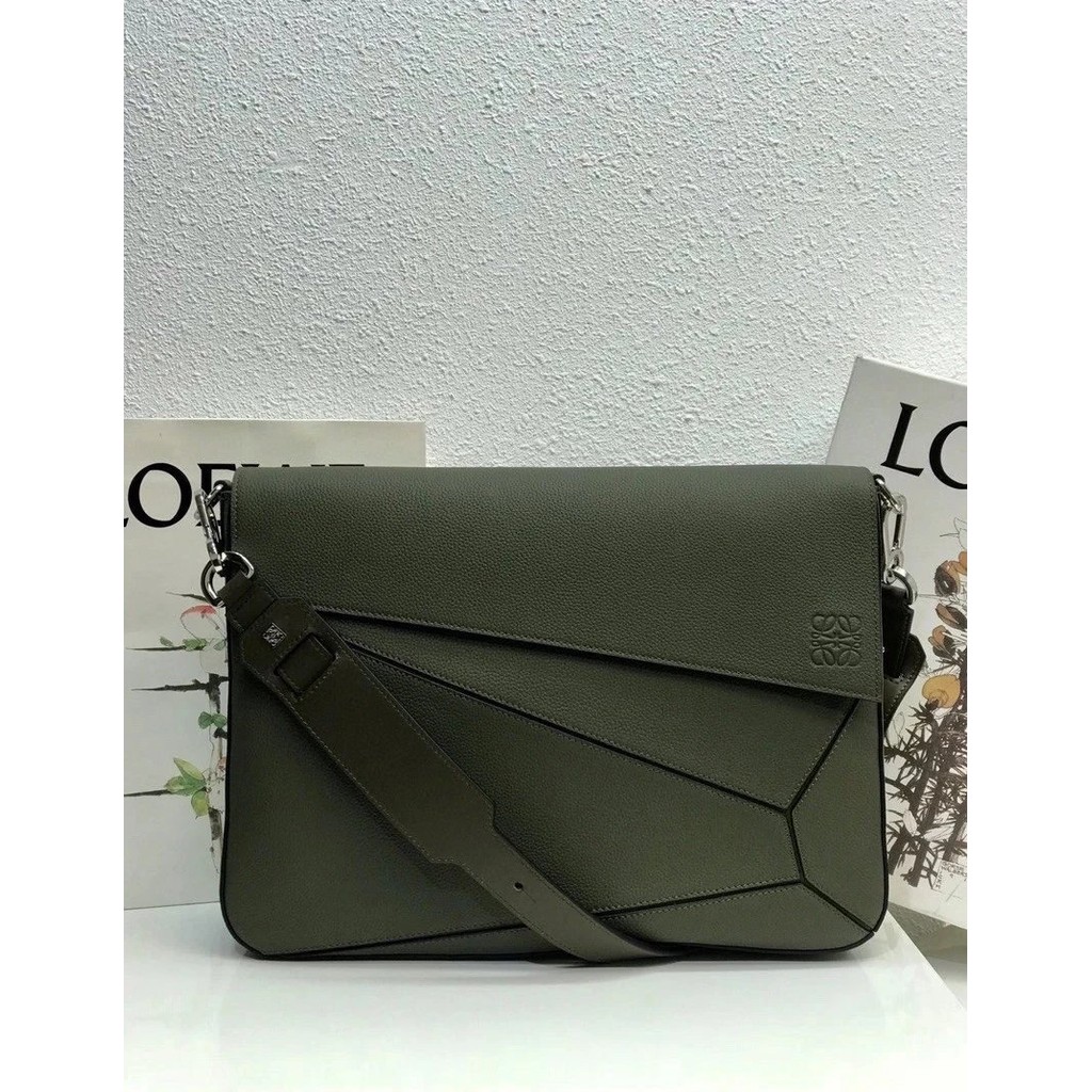 Loeway Puzzle Mens Mens Bag Puzzle Spanish Calfskin Messenger Bag Geometric Bag Shoulder Bag XXJH