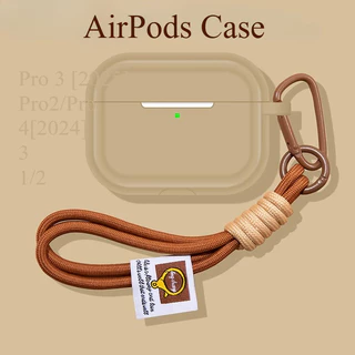 เคสสําหรับ AirPods Pro3 2025 ใหม่ AirPods 4 [2024] AirPods Pro2 Pro 3 2 1 ฝาครอบชุดหูฟังไร้สาย Apple ซิลิโคนพร้อมโซ่กลางแจ้ง