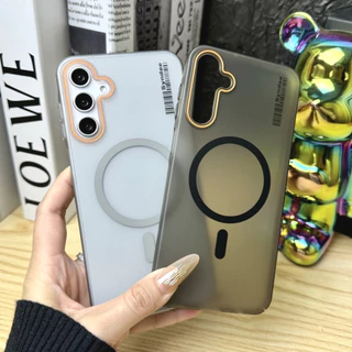 379.เคส PC บาง ชาร์ได้ แม่เหล็ก สำหรับ SAMSUNG A07 A17 A06 A16 A26 A36 A56 A55 S24/S25/S23 Ultra FE S25Fe เคสโทรศัพท์