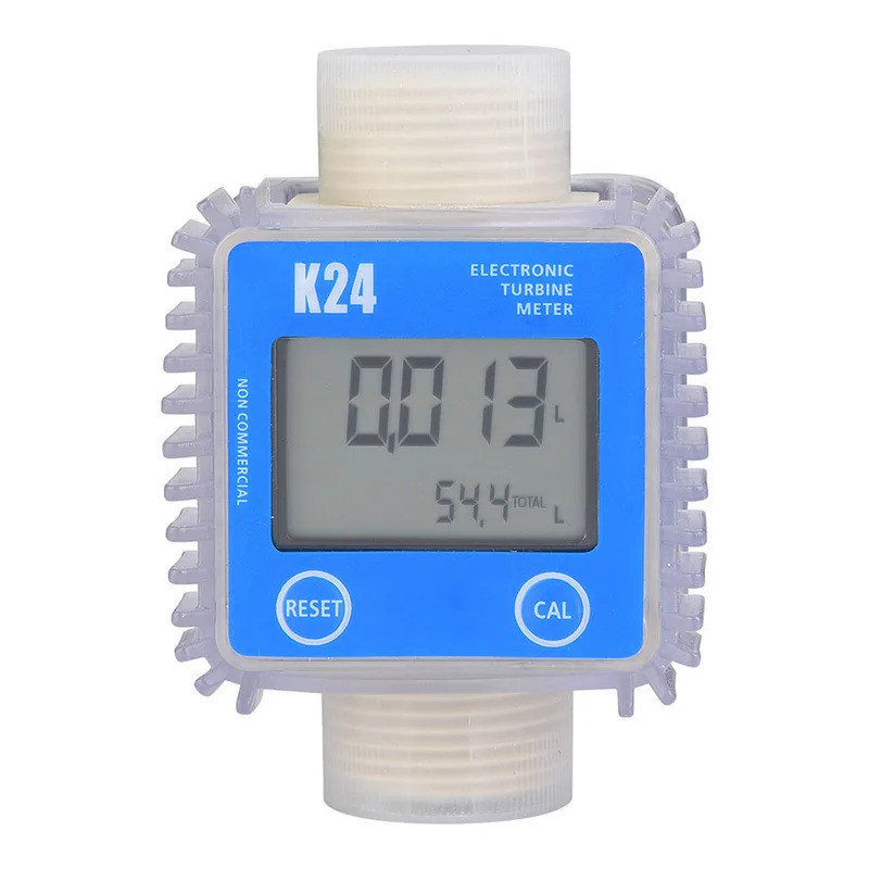 K24 Digital Diesel Oil Fuel Meter Gauge Turbine Meter เคมีน้ํา Sea Liquid turbo LCD Flow Meter เครื่