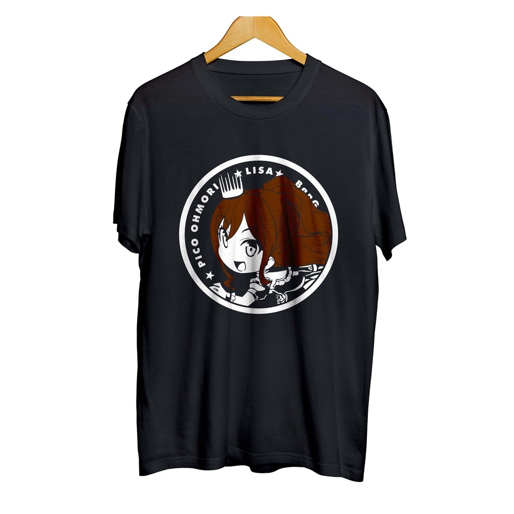 เสื้อยืดเกมญี่ปุ่น LISA IMAI CHIBI จาก BANG DREAM! วัสดุฝ้ายหวี 30s
