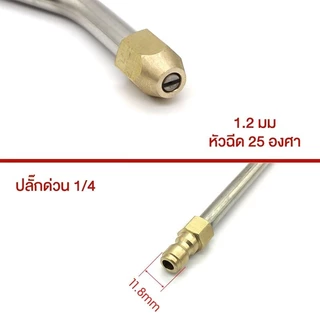 【สินค้าจุด】หัวฉีดล้างรถ หัวฉีดน้ำล้างแอร์ 1/4 สายไฮดรอลิค ต่อปั๊มฉีดน้ำ หัวฉีดล้างแอร์ 30°/90°/U