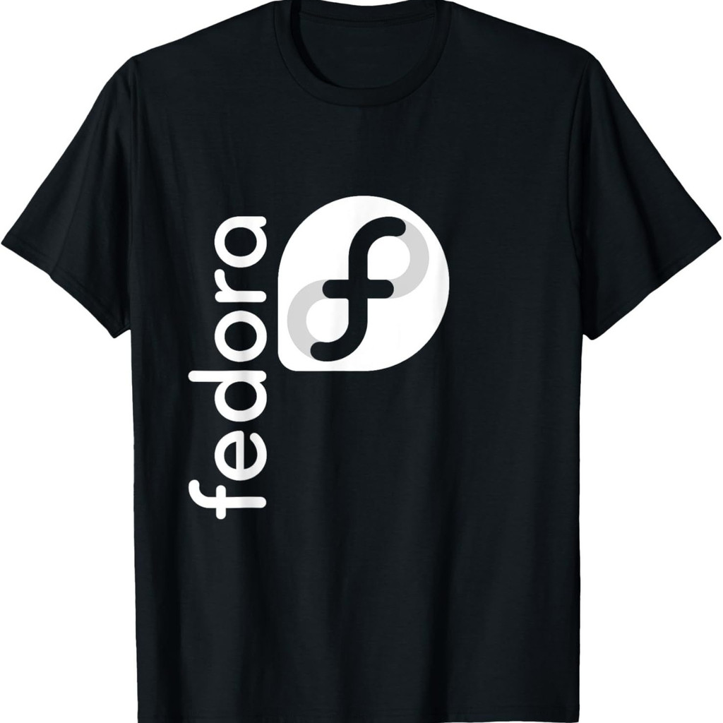 LogoFedora &Linux TaglineT-Shirt COD Source黑色棉棉White Open JV8H