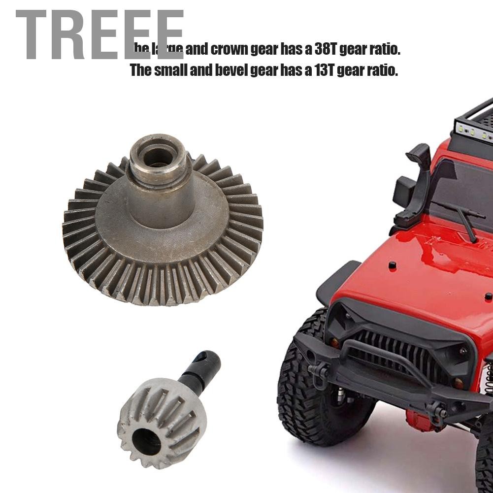 Treee Treee-th RC Gear 38T/13T ด้านหน้าและมงกุฎด้านหลังเข้ากันได้กับรุ่น SCX10 Car รุ่น