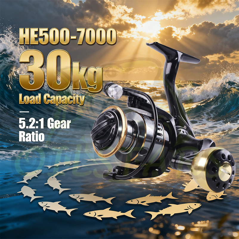 🔥 รอกสปินนิ่ง HE500-7000 รอกล้มหมุน อุปกรณ์ตกปลา รอกเบทตกปลา คันเบ็ดสปินนิ่ง รอกตกปลา ใช้งานง่ายน้ำหนักเบา แข็งแรง