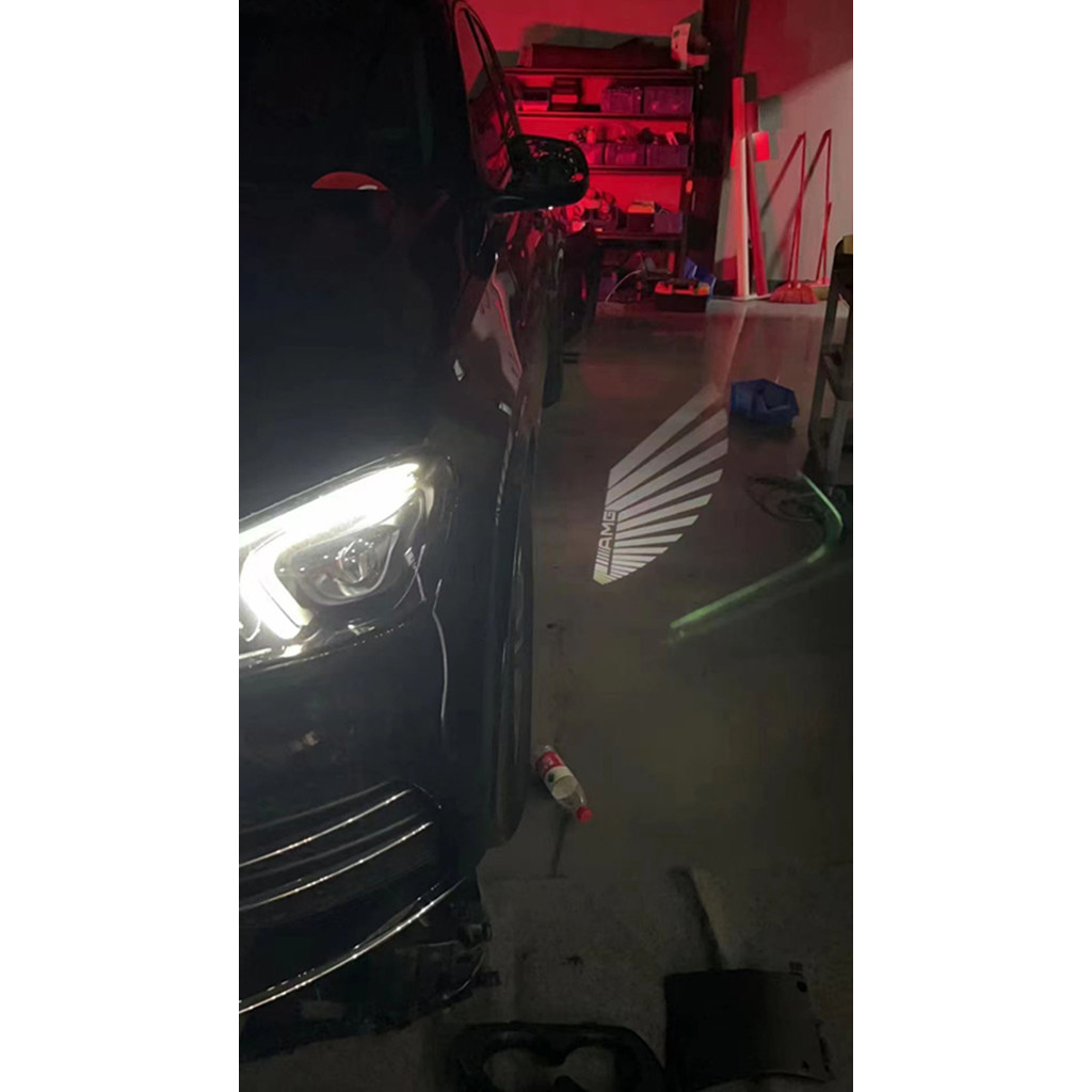 เหมาะสําหรับ Mercedes-Benz 20-24 GLE350 GLE53 GLS450G63 กระจกมองหลังพรม AMG วิ่งน้ํา