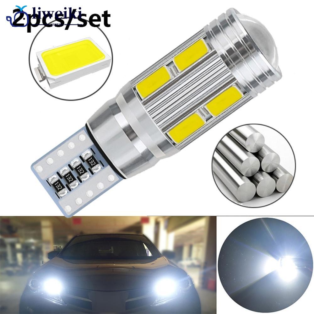 LIWEKI 2 ชิ้น T10 รถ W5W 5730 10SMD หลอดไฟ Led ไฟสัญญาณย้อนกลับโคมไฟอ่านหนังสือ 12 โวลต์ 6500 พัน Au