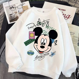 Korean Premium | Sweater Tebal Unisex | Motif Kartun Mouse Cute Print | Crewneck Hangat & Stylish | Cocok Dipakai Harian